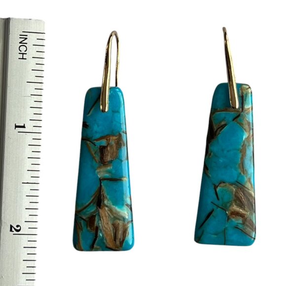 Gorgeous Natural Stone Earrings with French Hook NEW - Picture 2 of 3